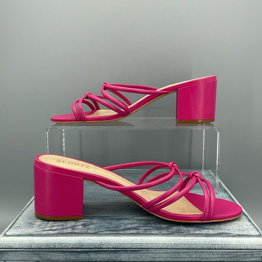 SCHUTZ Pink Strappy Heels